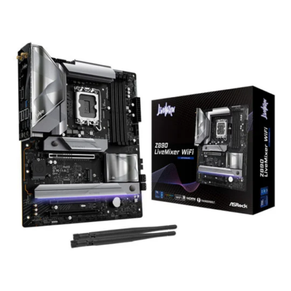 ASRock Z890 LiveMixer WiFi, DDR5, Socket 1851, PCIe 5.0, 4x M.2, 2.5GbE, ATX