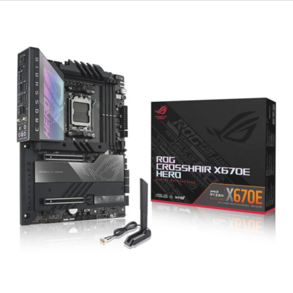 ASUS ROG Crosshair X670E HERO, Socket AM5, PCIe 5.0, 5x M.2, AX WiFi 6E, USB 4.0, ATX