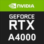 NVIDIA RTX A4000 Professional Graphics Card 16GB, 4DP, 6144 Core