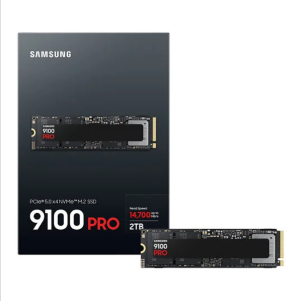 2TB Samsung 9100 PRO, PCIe 5.0, M.2 NVMe SSD, 14700MB/s Read, 13400MB/s Write (Ultra High Speed)