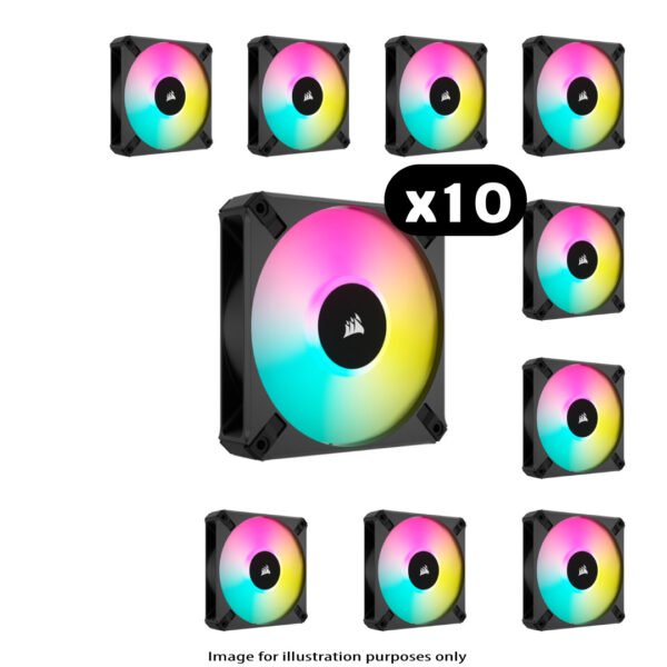 10x Corsair iCUE AF120 ELITE RGB – 120mm, Black