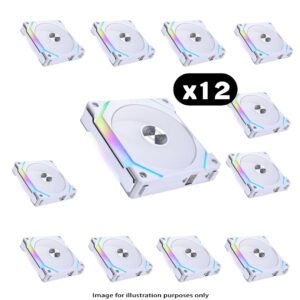 12x Lian Li UNI FAN SL120 V2 RGB – 120mm, White