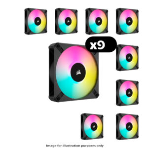 9x Corsair iCUE AF120 - 9x Corsair iCUE AF120 ELITE RGB – 120mm
