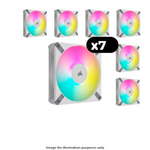 7x Corsair iCUE AF120 - 7x Corsair iCUE AF120 ELITE RGB – 120mm