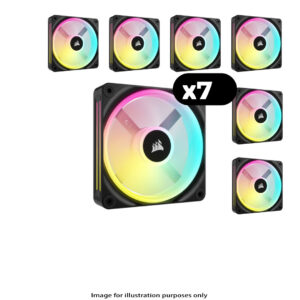 7x Corsair iCUE LINK QX120 RGB - 7x Corsair iCUE LINK QX120 RGB – 120mm