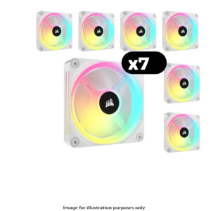 7x Corsair iCUE LINK QX120 RGB - 7x Corsair iCUE LINK QX120 RGB – 120mm