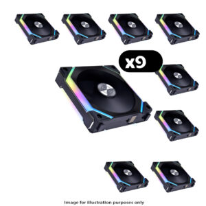 9x Lian Li UNI - 9x Lian Li UNI FAN SL120 V2 RGB – 120mm