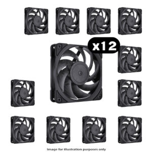 12x Noctua NF-A12x25 PWM - 12x Noctua NF-A12x25 PWM Chromax – 120mm