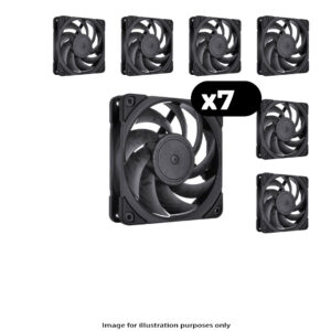 7x Noctua NF-A12x25 PWM - 7x Noctua NF-A12x25 PWM Chromax – 120mm