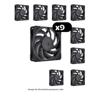 9x Noctua NF-A12x25 PWM - 9x Noctua NF-A12x25 PWM Chromax – 120mm